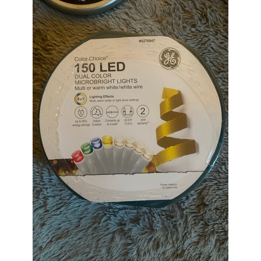 GE Color Changing LED String Lights White Wire 150 Ct 43.4-ft Multi-Function